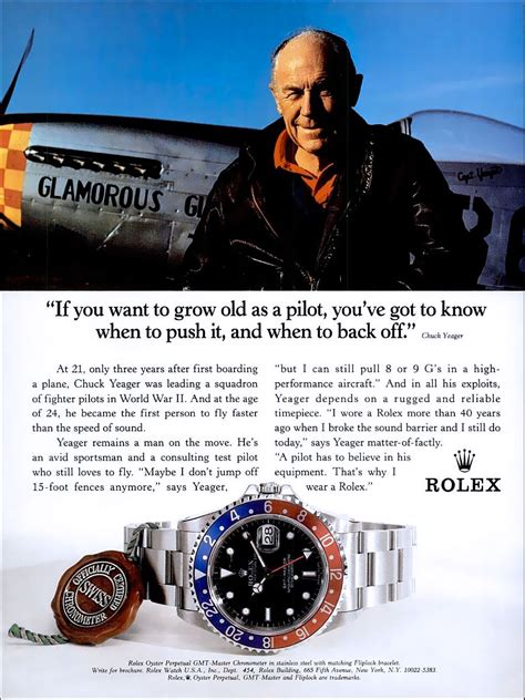 rolex gmt master chuck yaeger|Culture Of Time R.I.P. Chuck Yeager, The Man Who Broke The .